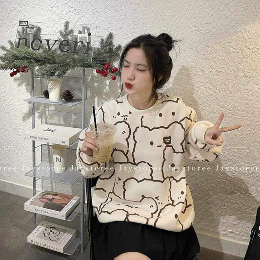 Sweater nỉ bông gấu